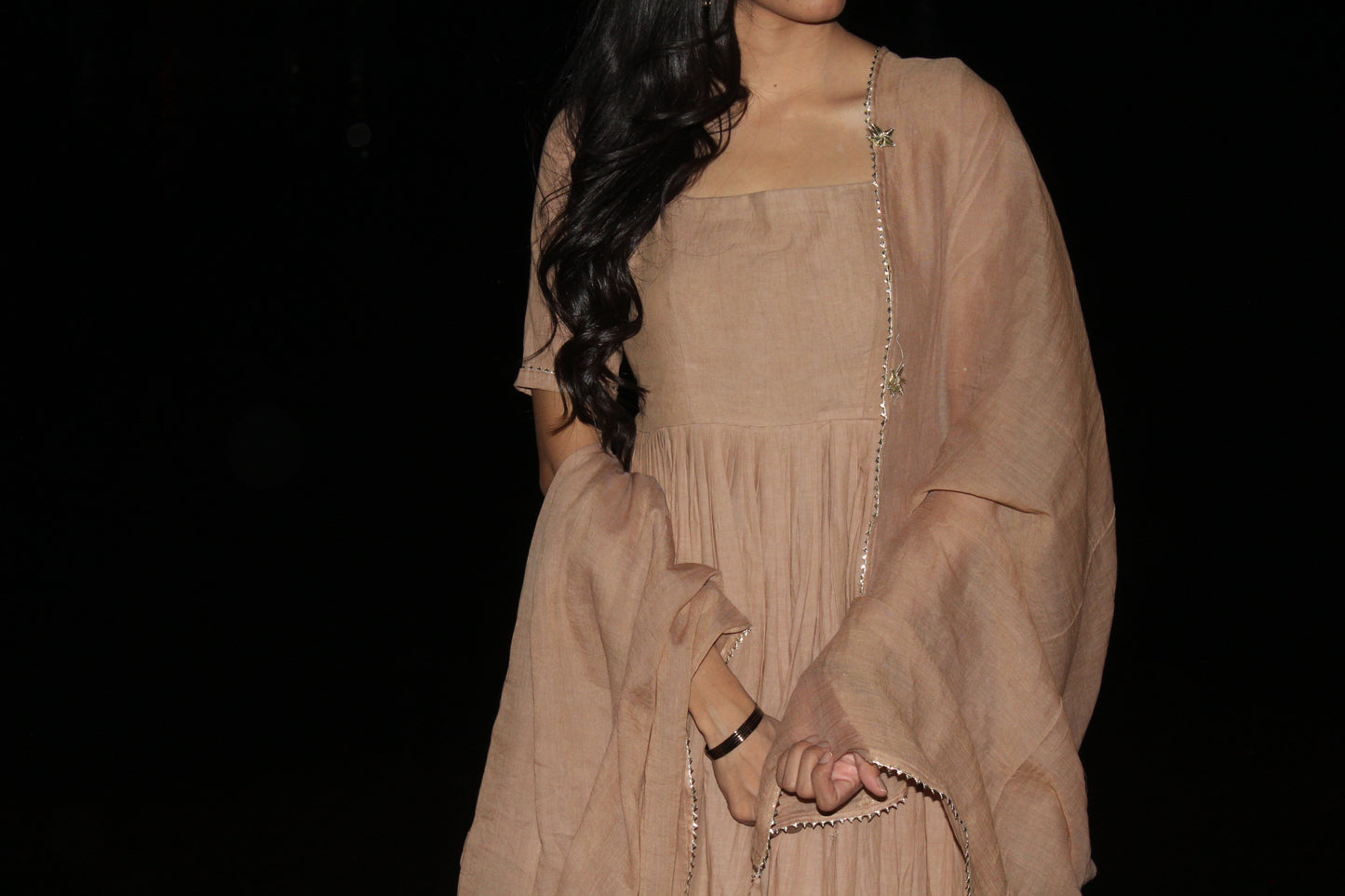 Pastel Sand Cotton Suit Set