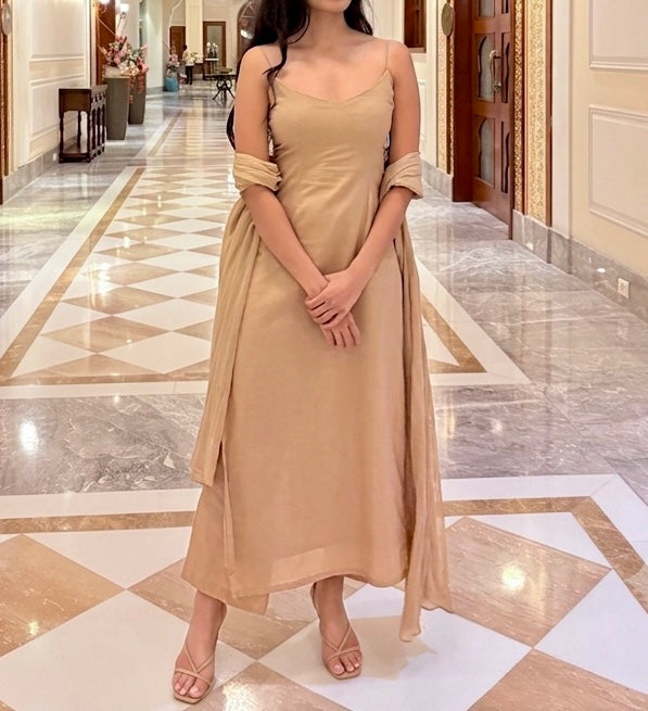 Sand Beige Cotton Suit Set