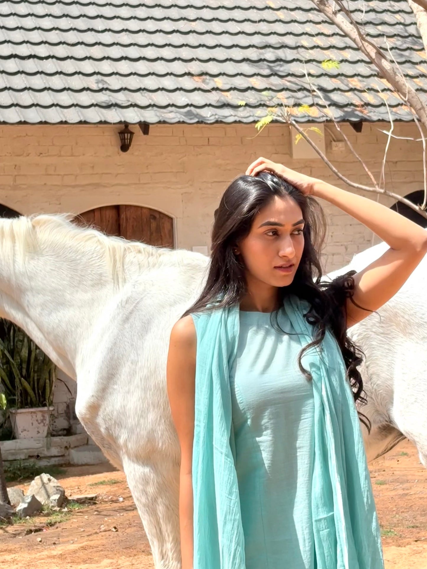 Sunlit Powder Blue Suit Set