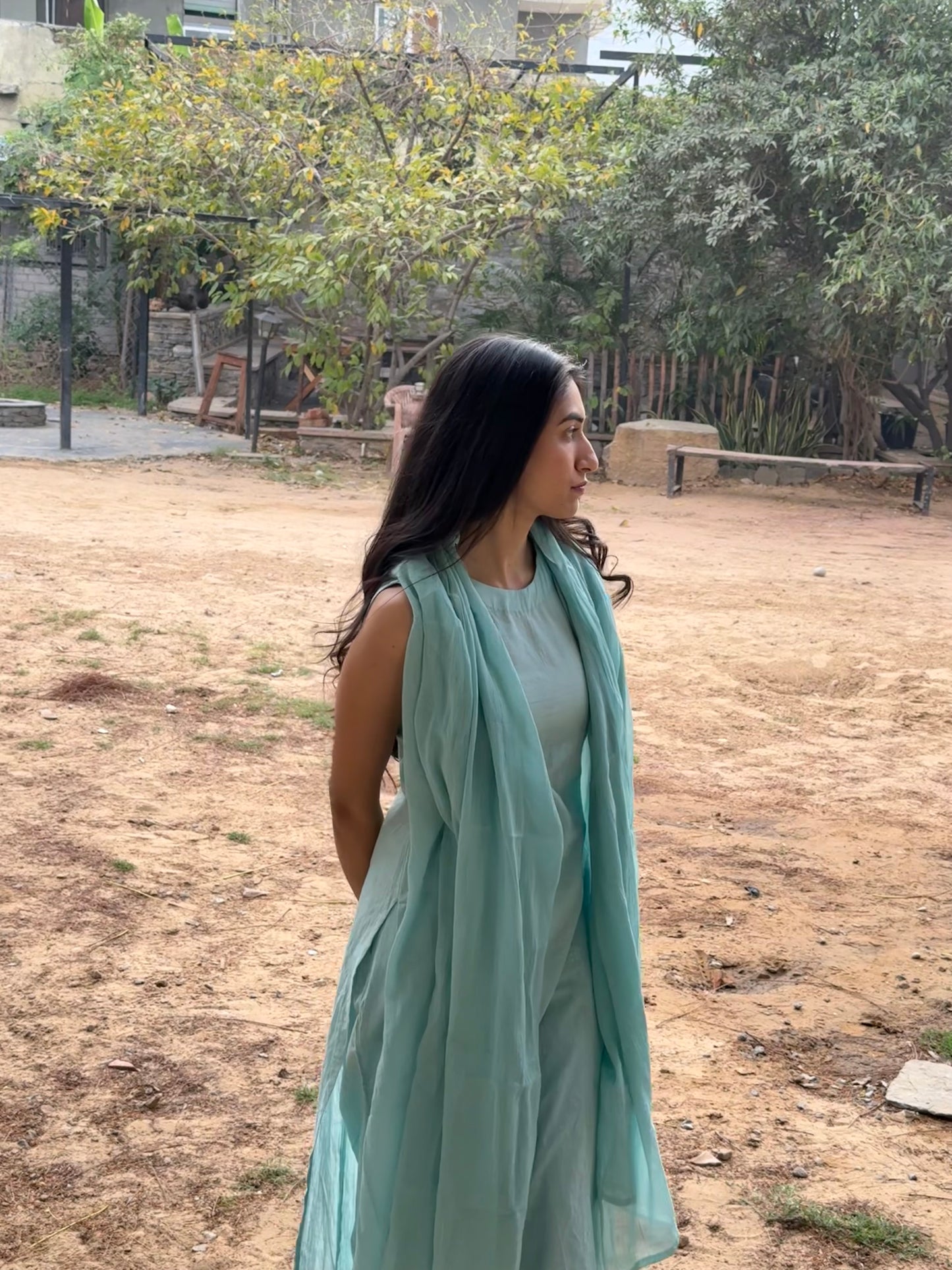 Sunlit Powder Blue Suit Set