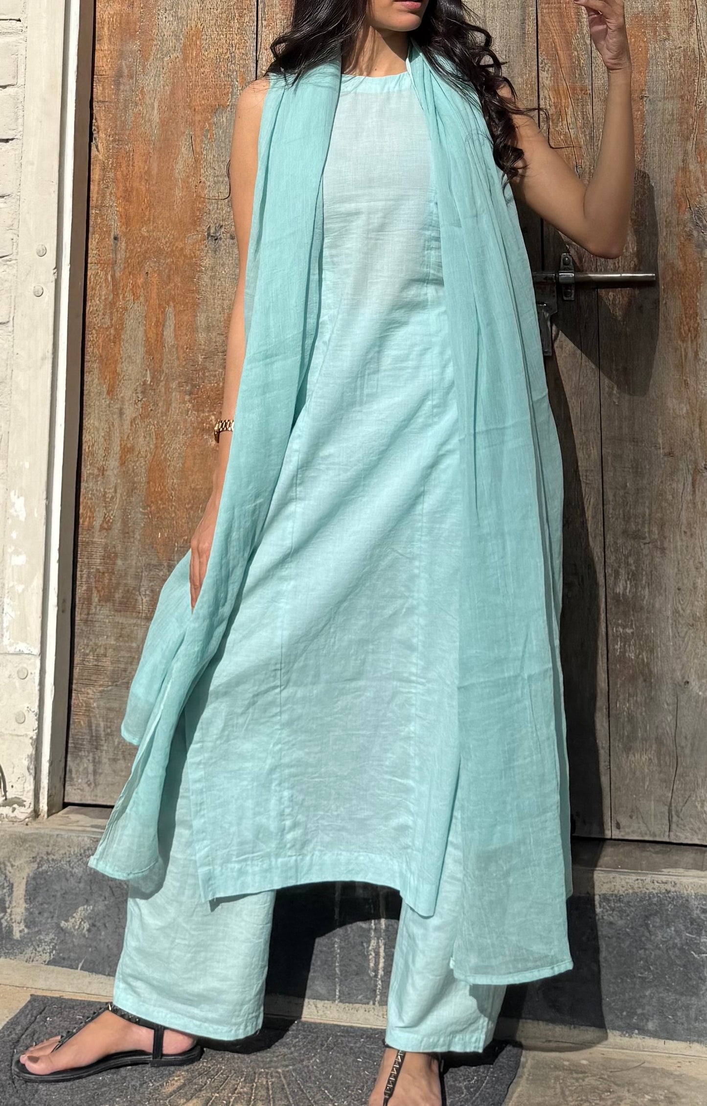 Sunlit Powder Blue Suit Set