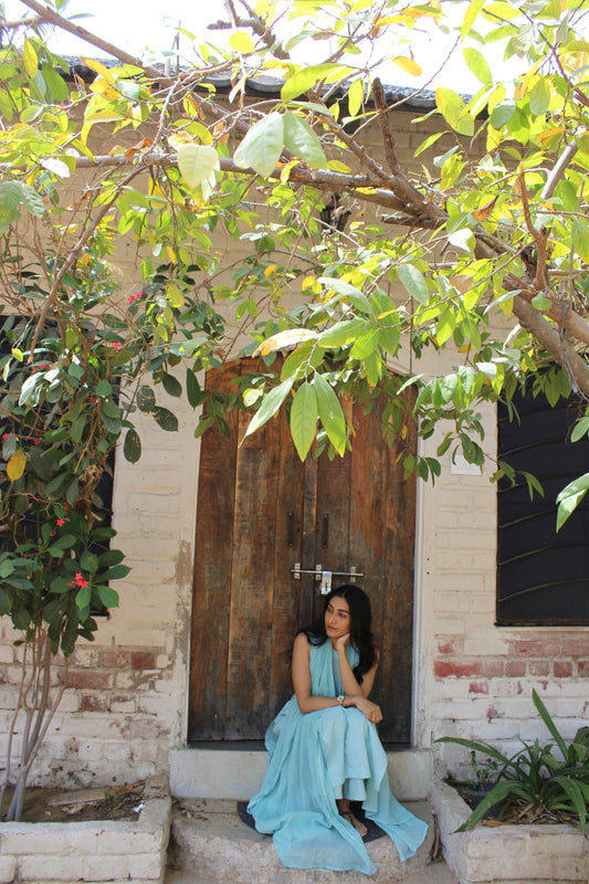 Sunlit Powder Blue Suit Set
