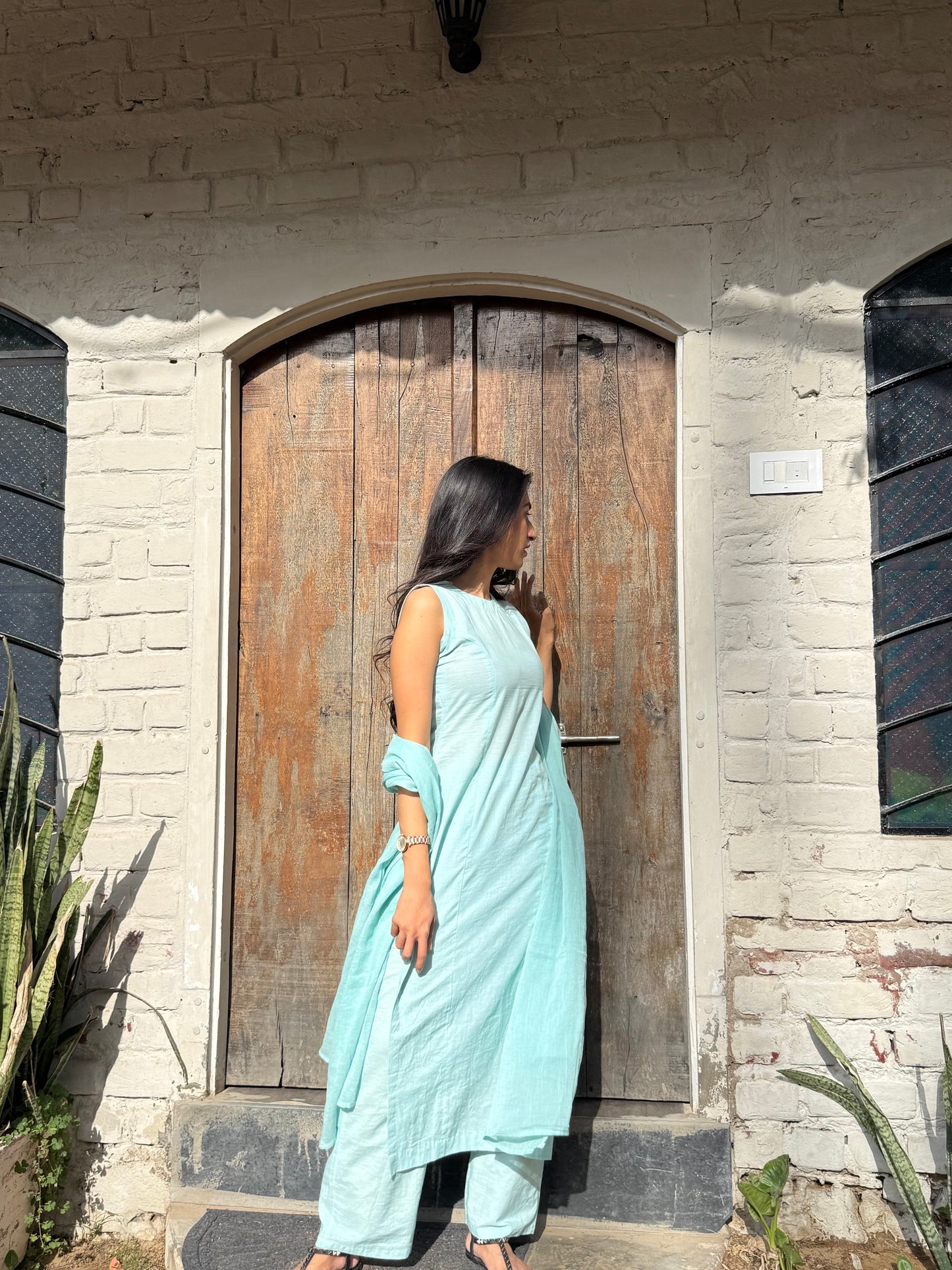 Sunlit Powder Blue Suit Set