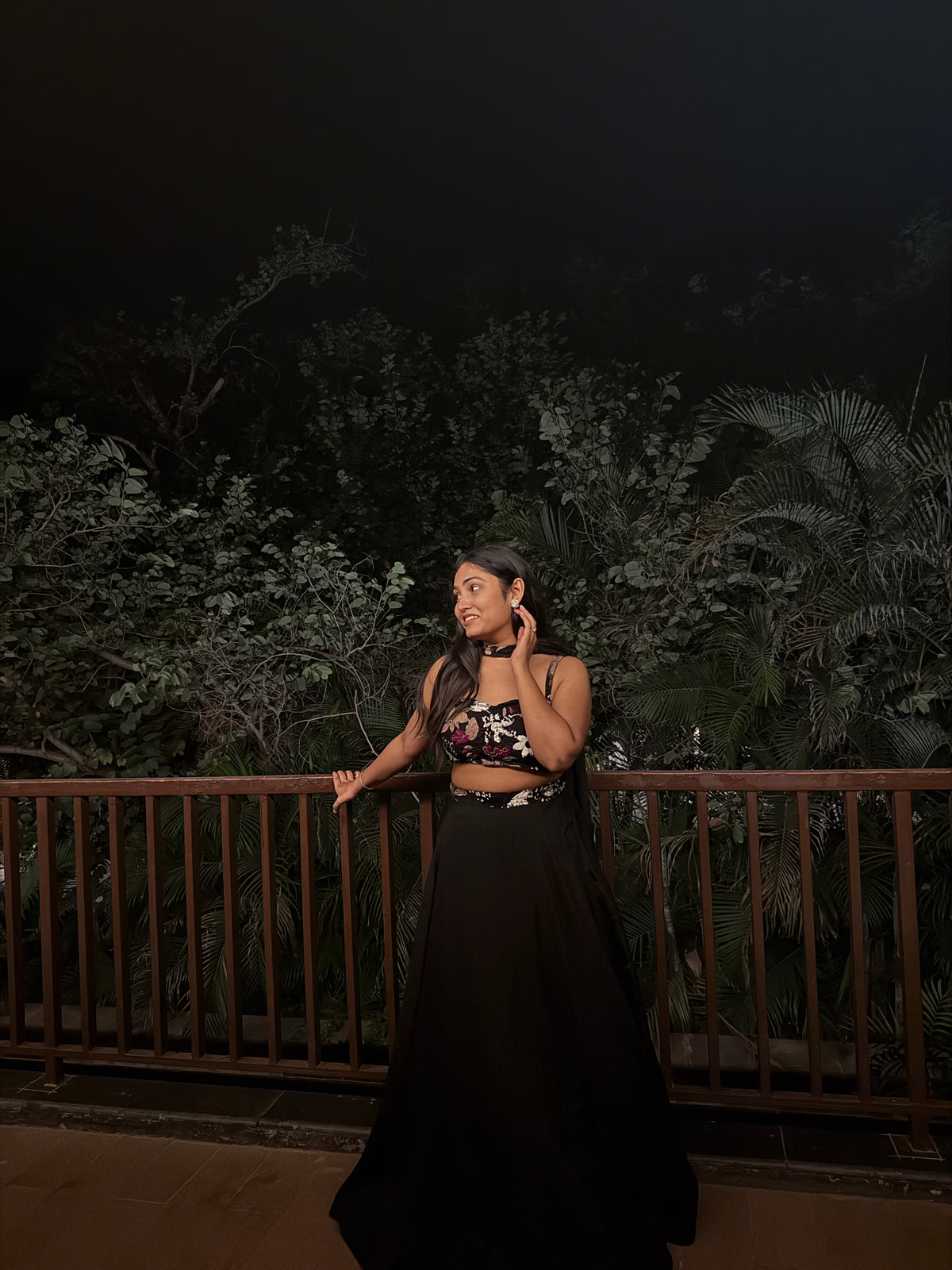 Midnight Muse- Black Intricately Embellished Lehenga Set